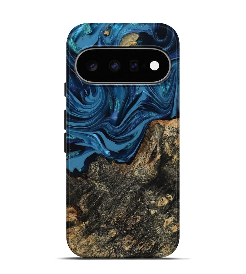 Pixel 11 Pro Wood Live Edge Phone Case - Kamiyah (Blue, 814271)