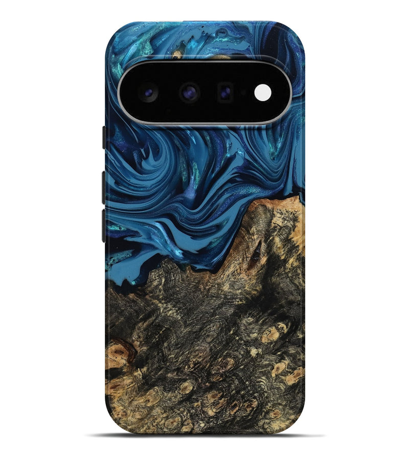 Pixel 11 Pro XL Wood Live Edge Phone Case - Kamiyah (Blue, 814271)