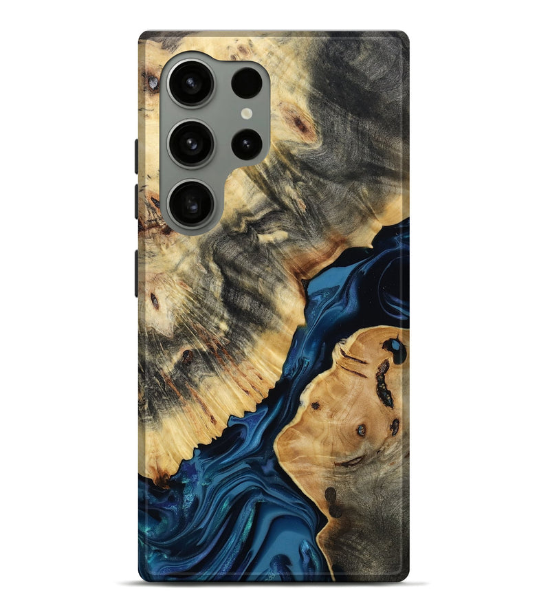 Galaxy S24 Ultra Wood Live Edge Phone Case - Sonji (Blue, 814273)