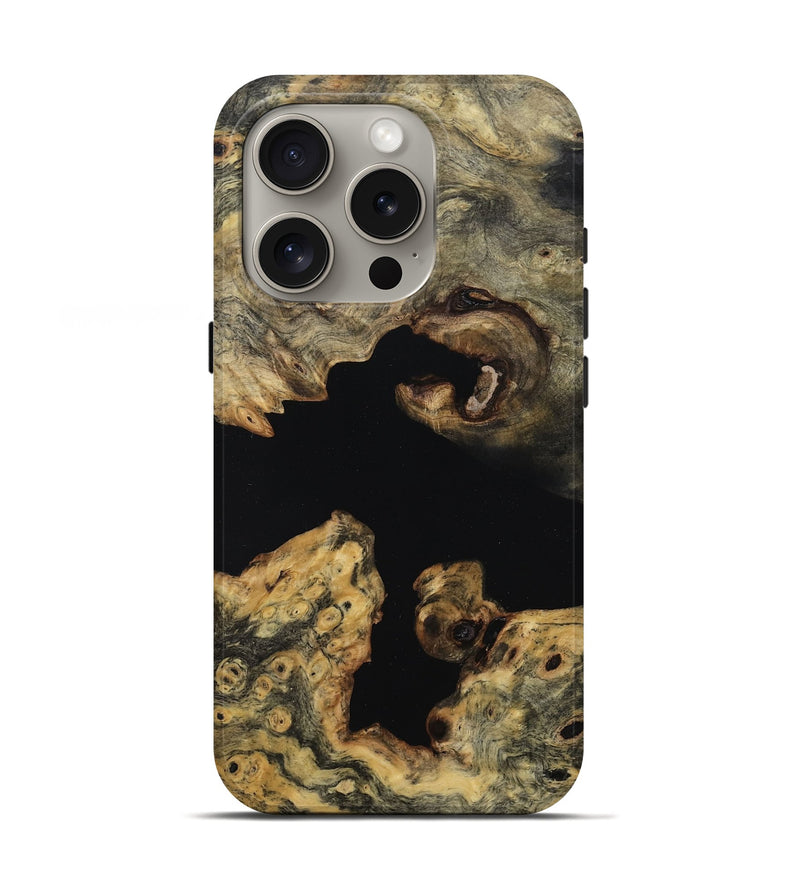 iPhone 16 Pro Wood Live Edge Phone Case - Emelia (Wood Burl, 814274)