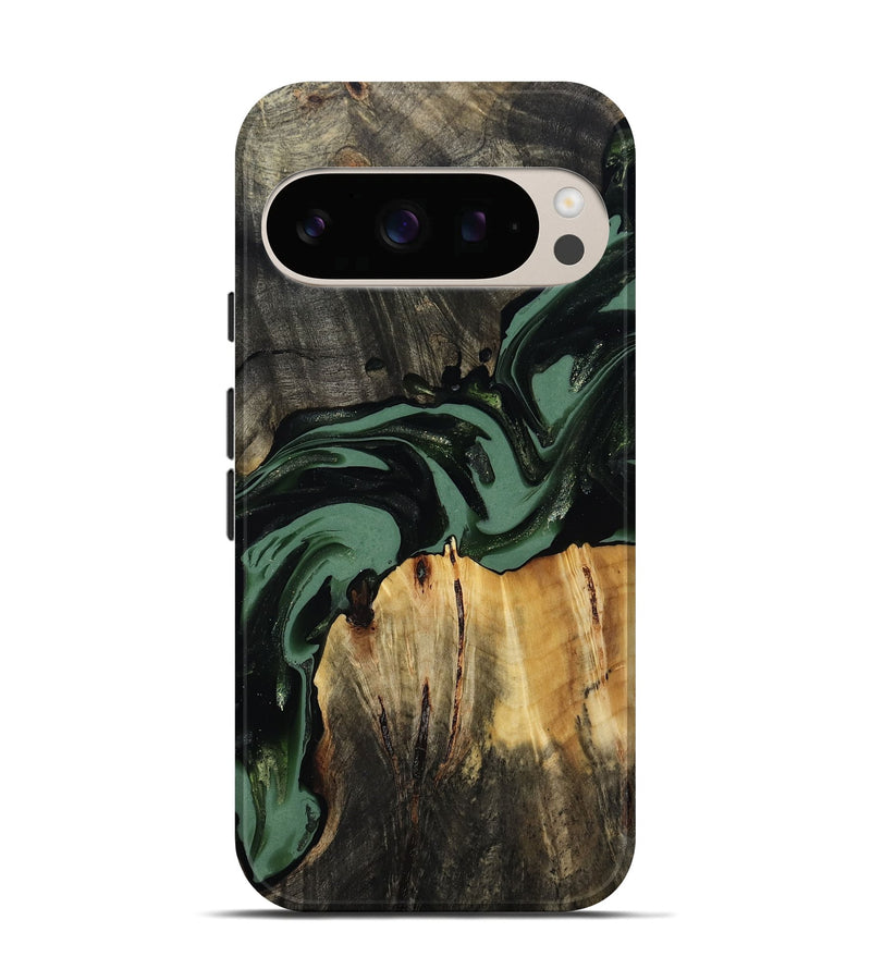 Pixel 10 Wood Live Edge Phone Case - Luciano (Green, 814283)