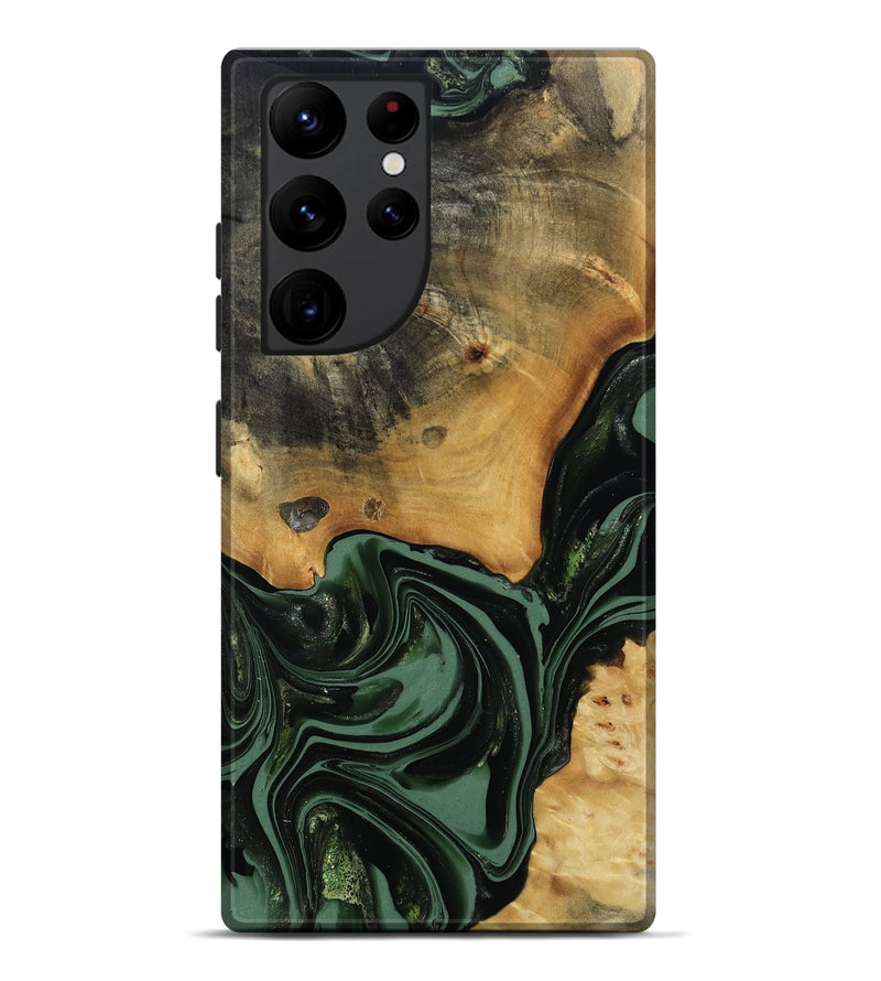 Galaxy S22 Ultra Wood Live Edge Phone Case - Arther (Green, 814284)