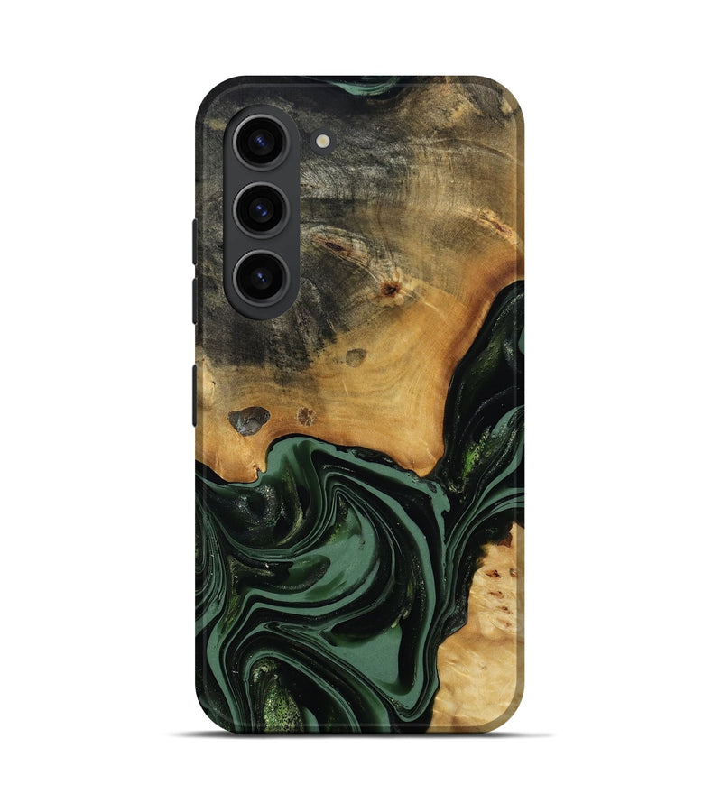 Galaxy S23 Wood Live Edge Phone Case - Arther (Green, 814284)
