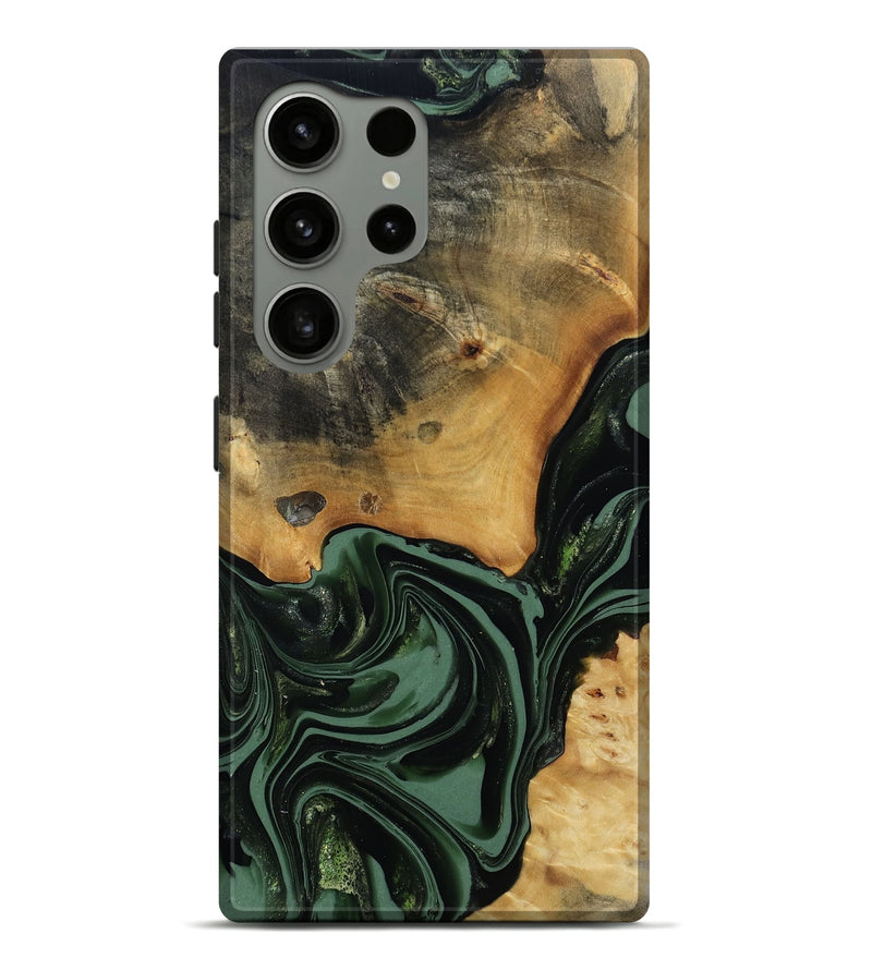 Galaxy S24 Ultra Wood Live Edge Phone Case - Arther (Green, 814284)