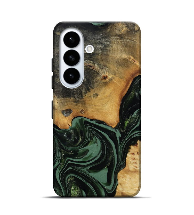 Galaxy S26 Wood Live Edge Phone Case - Arther (Green, 814284)