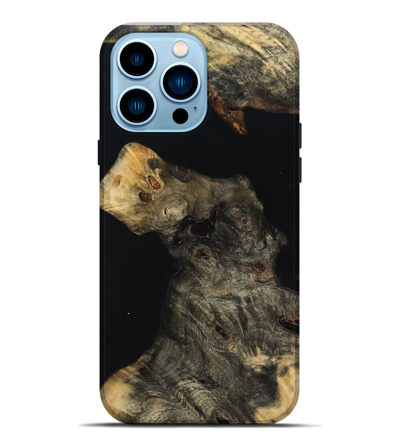 iPhone 14 Pro Max Wood Live Edge Phone Case - Mikalah (Wood Burl, 814287)