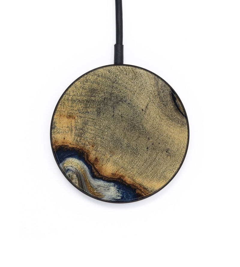 Circle Wood Wireless Charger - Verda (Teal & Gold, 814290)