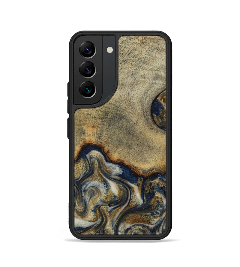 Galaxy S22 Wood Phone Case - Verda (Teal & Gold, 814290)