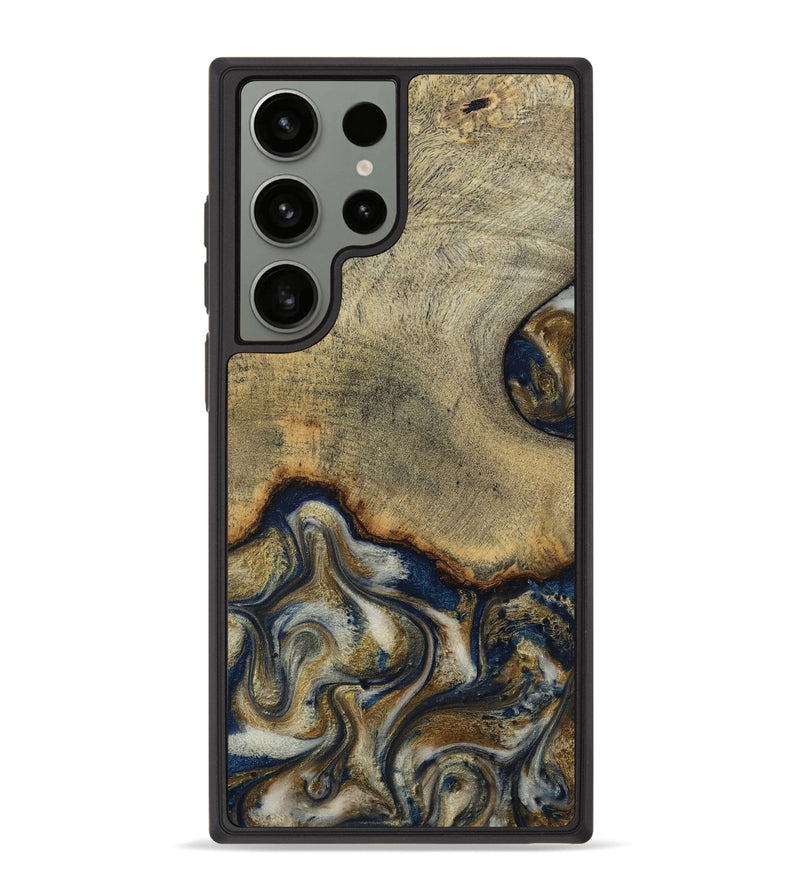 Galaxy S23 Ultra Wood Phone Case - Verda (Teal & Gold, 814290)