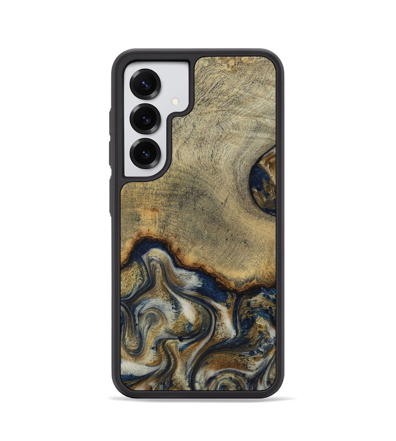 Galaxy S25 Wood Phone Case - Verda (Teal & Gold, 814290)
