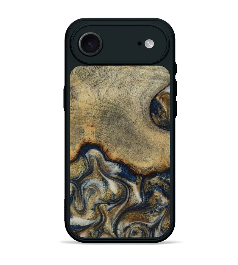 iPhone 17 Air Wood Phone Case - Verda (Teal & Gold, 814290)