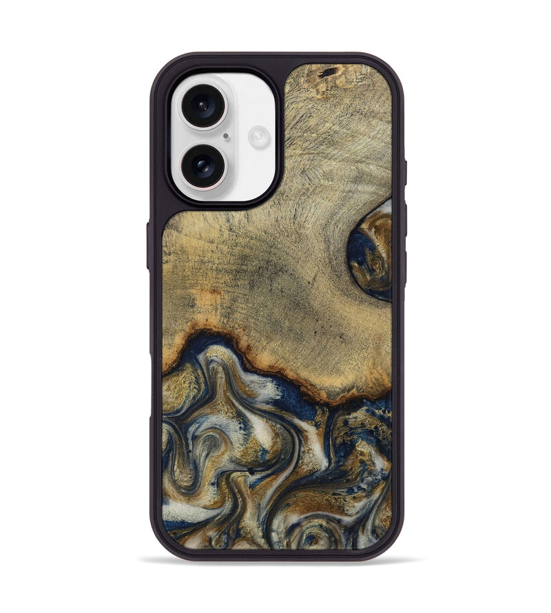 iPhone 17 Wood Phone Case - Verda (Teal & Gold, 814290)