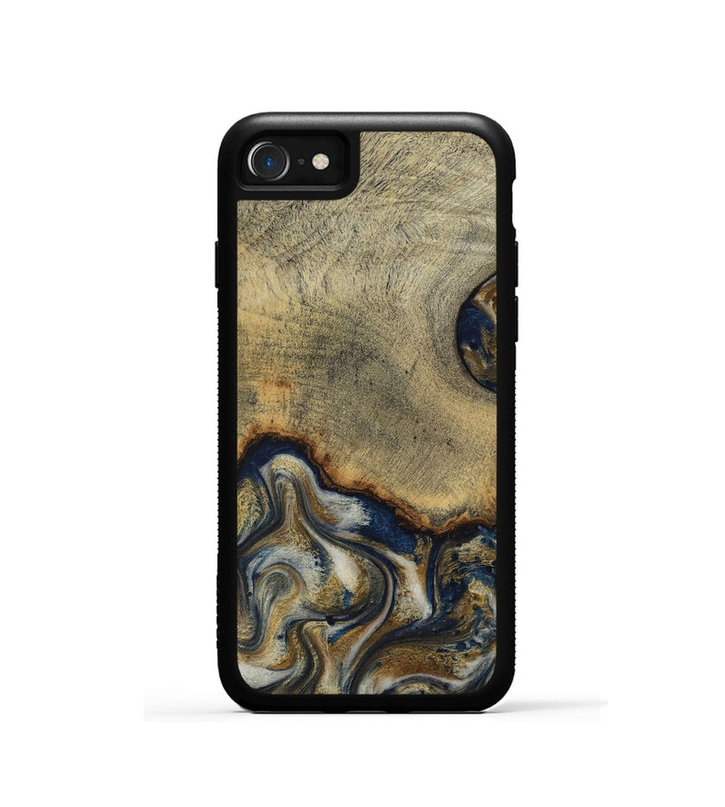 iPhone SE Wood Phone Case - Verda (Teal & Gold, 814290)