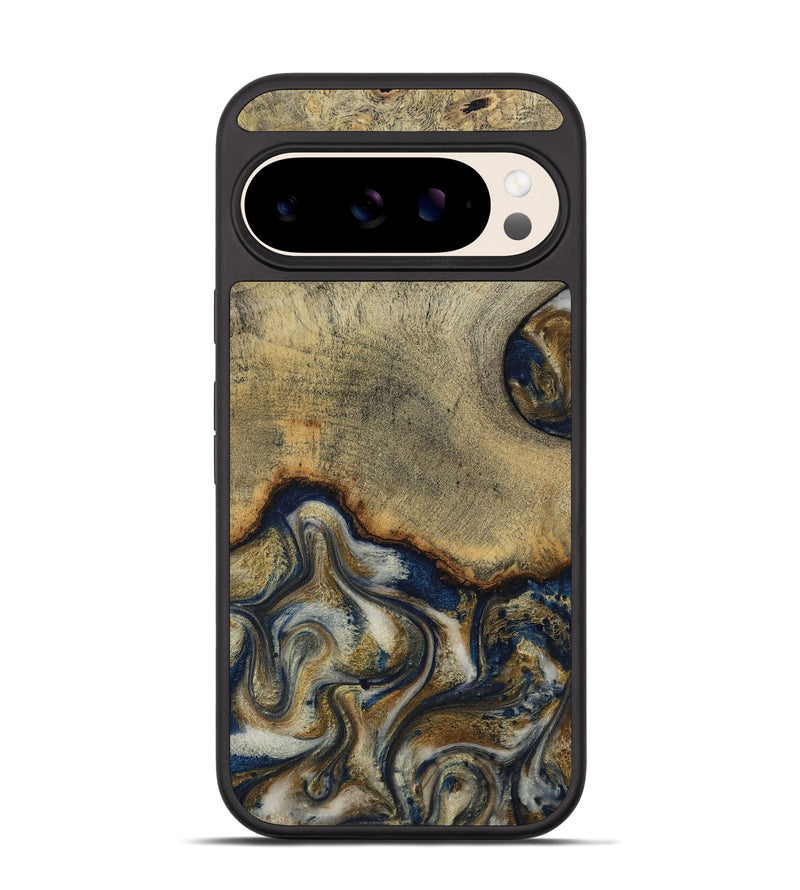 Pixel 10 Wood Phone Case - Verda (Teal & Gold, 814290)