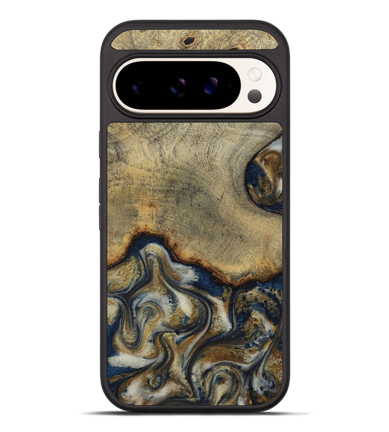 Pixel 10 Pro XL Wood Phone Case - Verda (Teal & Gold, 814290)