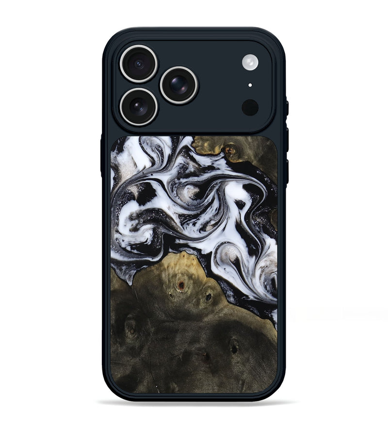 iPhone 17 Pro Max Wood Phone Case - Randell (Black & White, 814306)