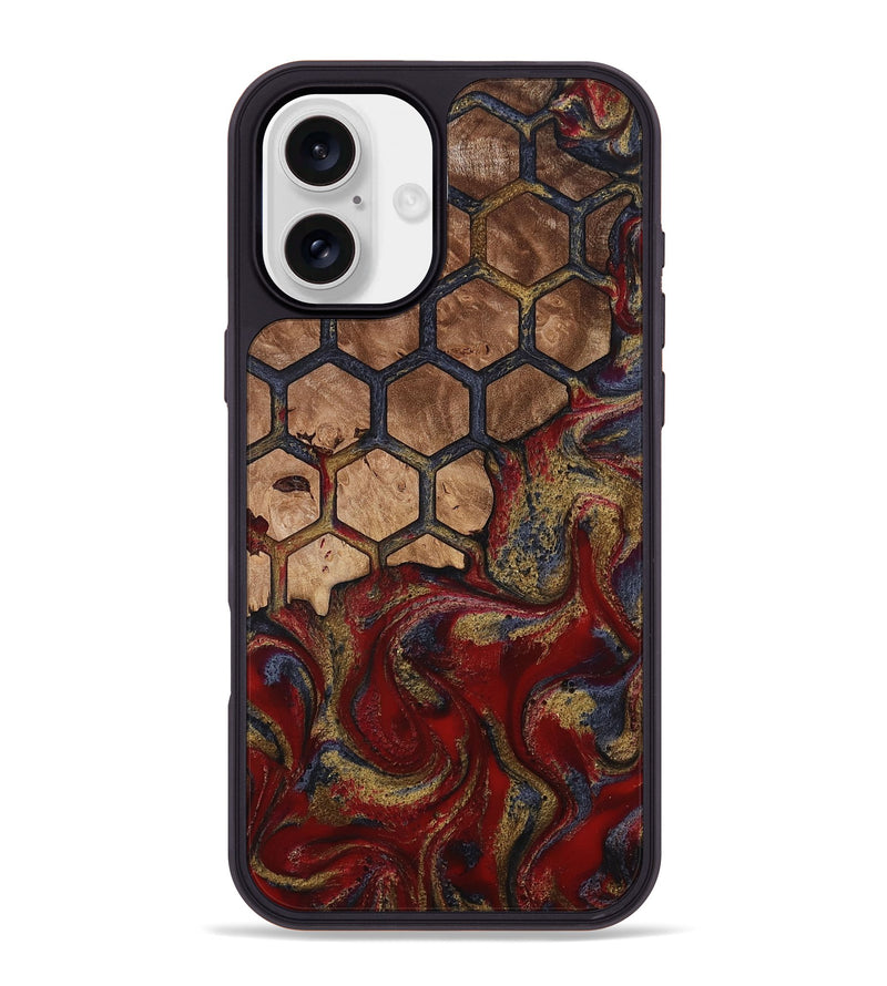 iPhone 16 Plus Wood Phone Case - Alfreda (Pattern, 814310)