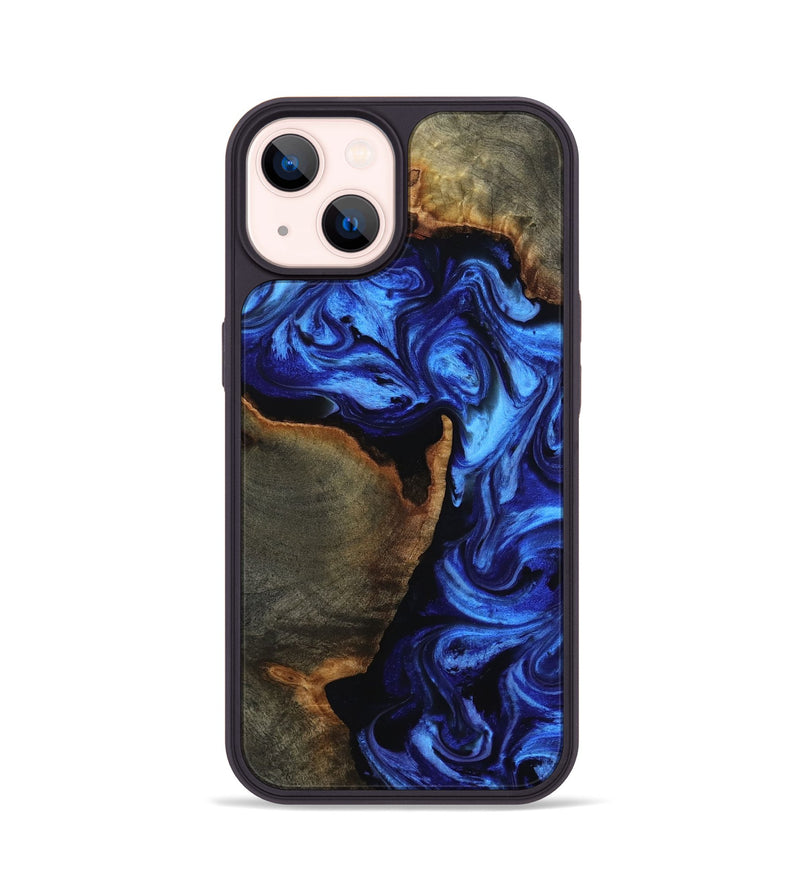 iPhone 14 Wood Phone Case - Merritt (Blue, 814313)