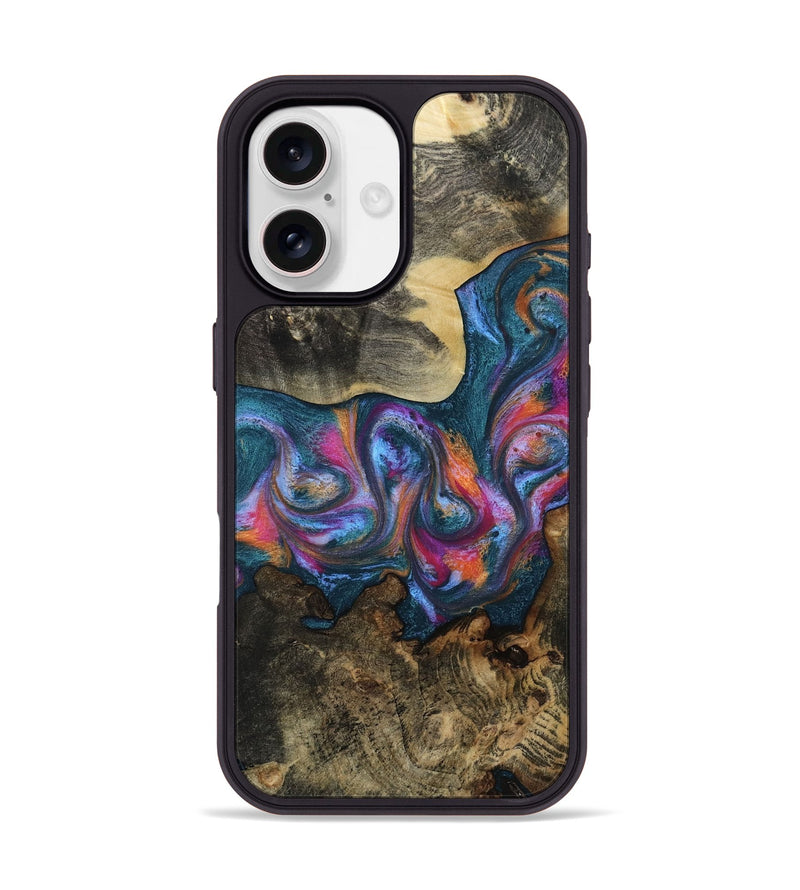 iPhone 17 Wood Phone Case - Ilene (Blue, 814315)