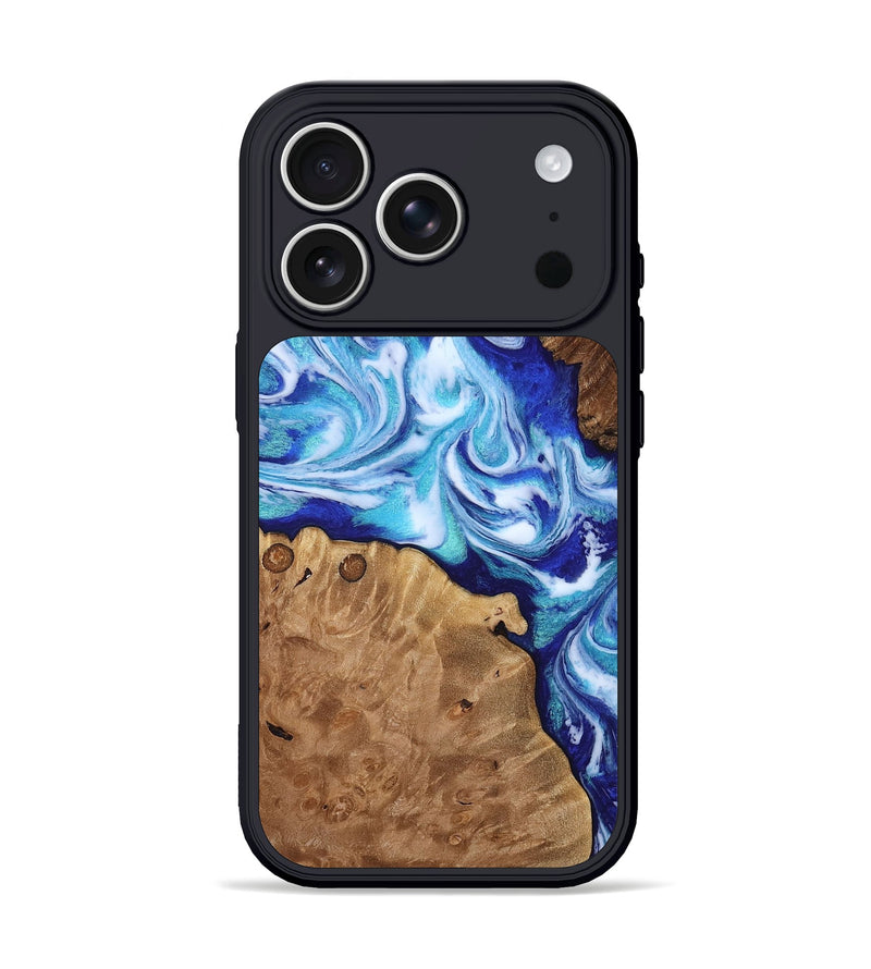 iPhone 17 Pro Wood Phone Case - Wilder (Blue, 814317)