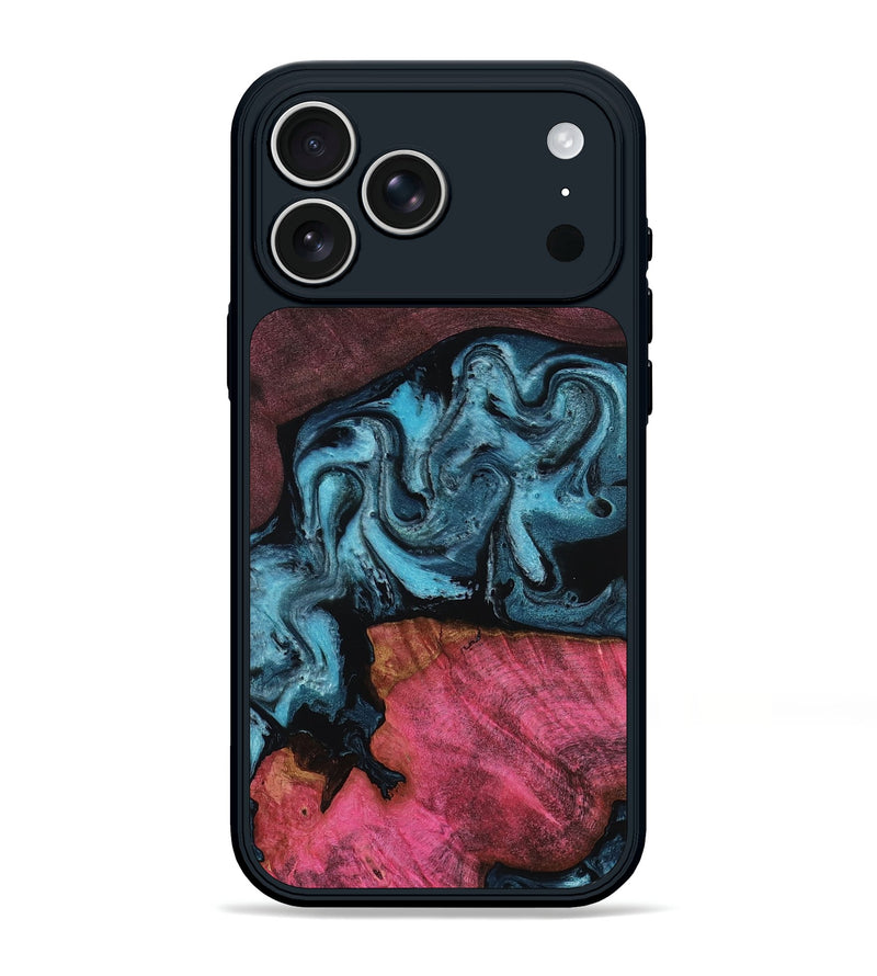 iPhone 17 Pro Max Wood Phone Case - Cierra (Blue, 814320)