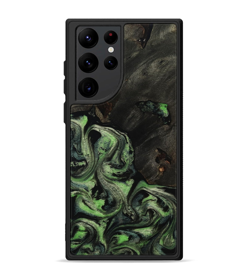 Galaxy S22 Ultra Wood Phone Case - Wash (Green, 814323)