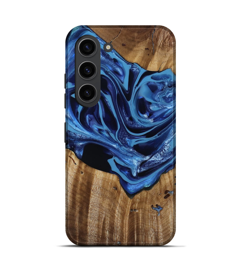 Galaxy S23 Wood Live Edge Phone Case - Jazlene (Blue, 814383)