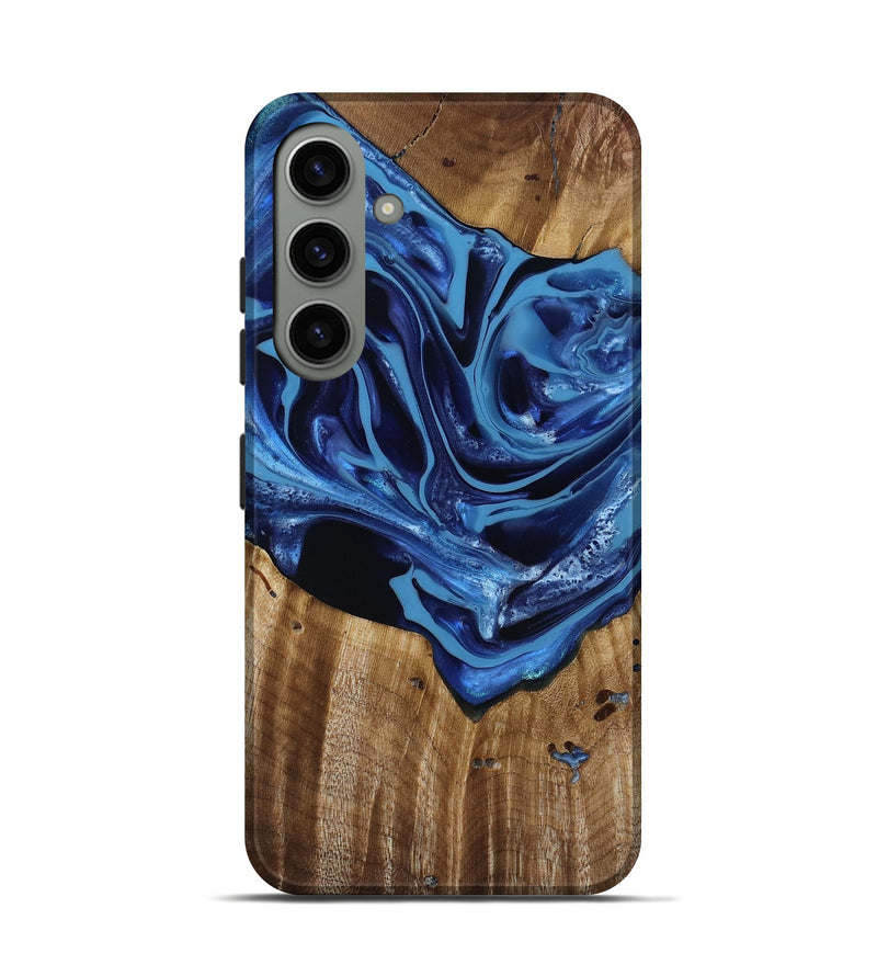Galaxy S24 Wood Live Edge Phone Case - Jazlene (Blue, 814383)