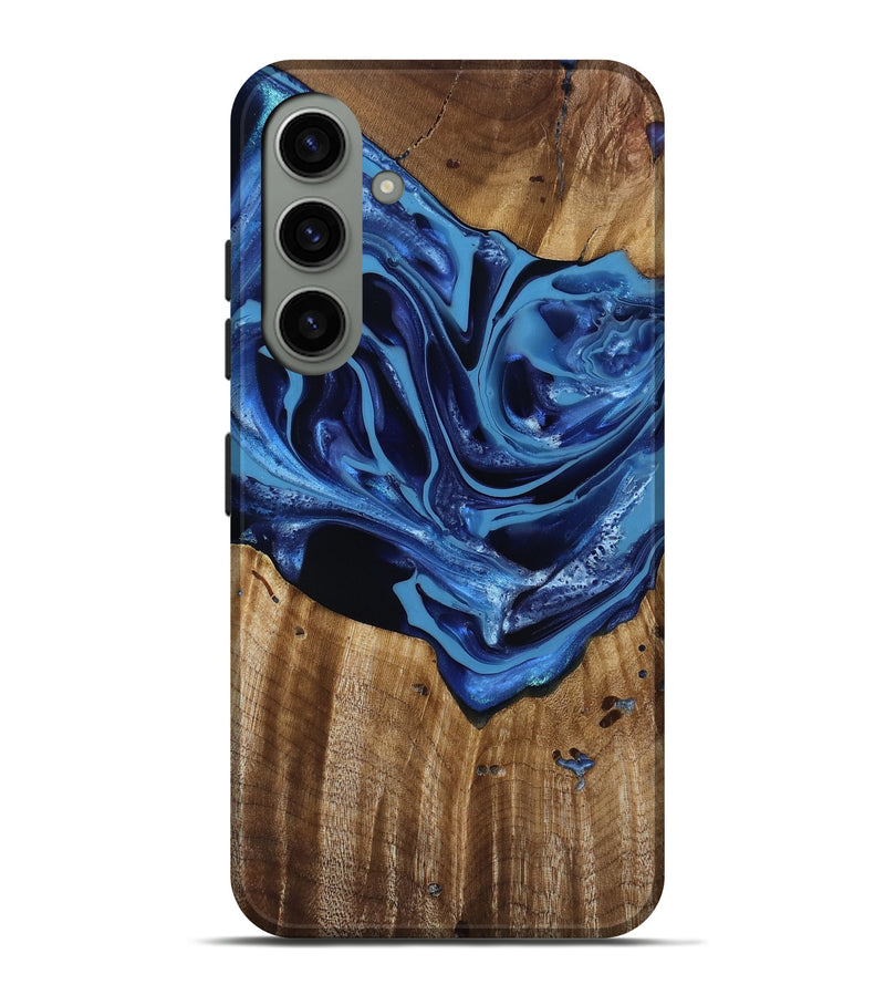 Galaxy S24 Plus Wood Live Edge Phone Case - Jazlene (Blue, 814383)