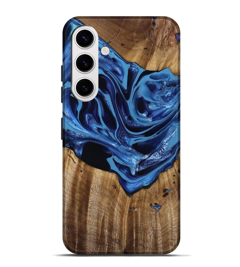 Galaxy S25 Plus Wood Live Edge Phone Case - Jazlene (Blue, 814383)