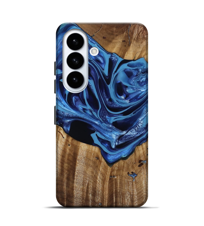 Galaxy S26 Wood Live Edge Phone Case - Jazlene (Blue, 814383)