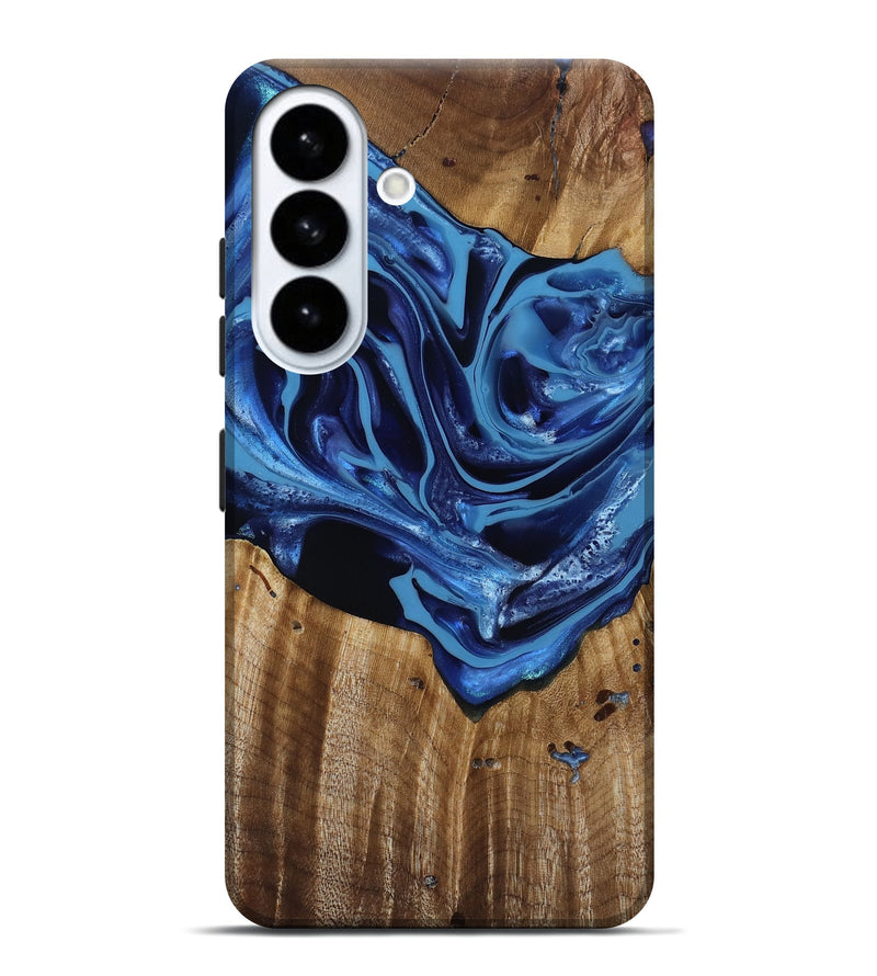 Galaxy S26 Plus Wood Live Edge Phone Case - Jazlene (Blue, 814383)