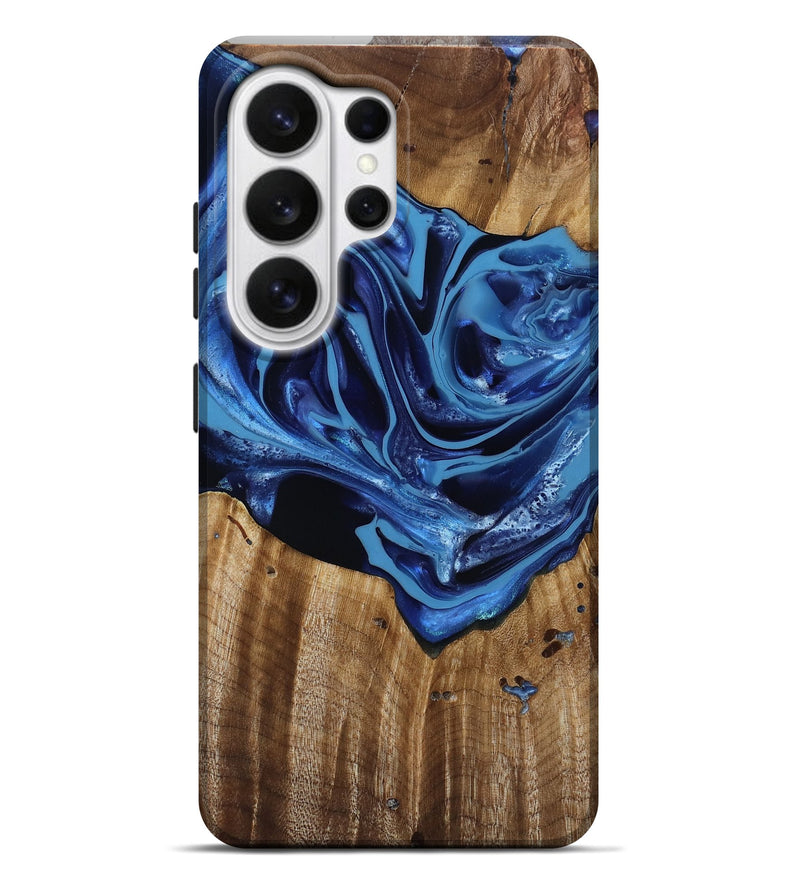 Galaxy S26 Ultra Wood Live Edge Phone Case - Jazlene (Blue, 814383)