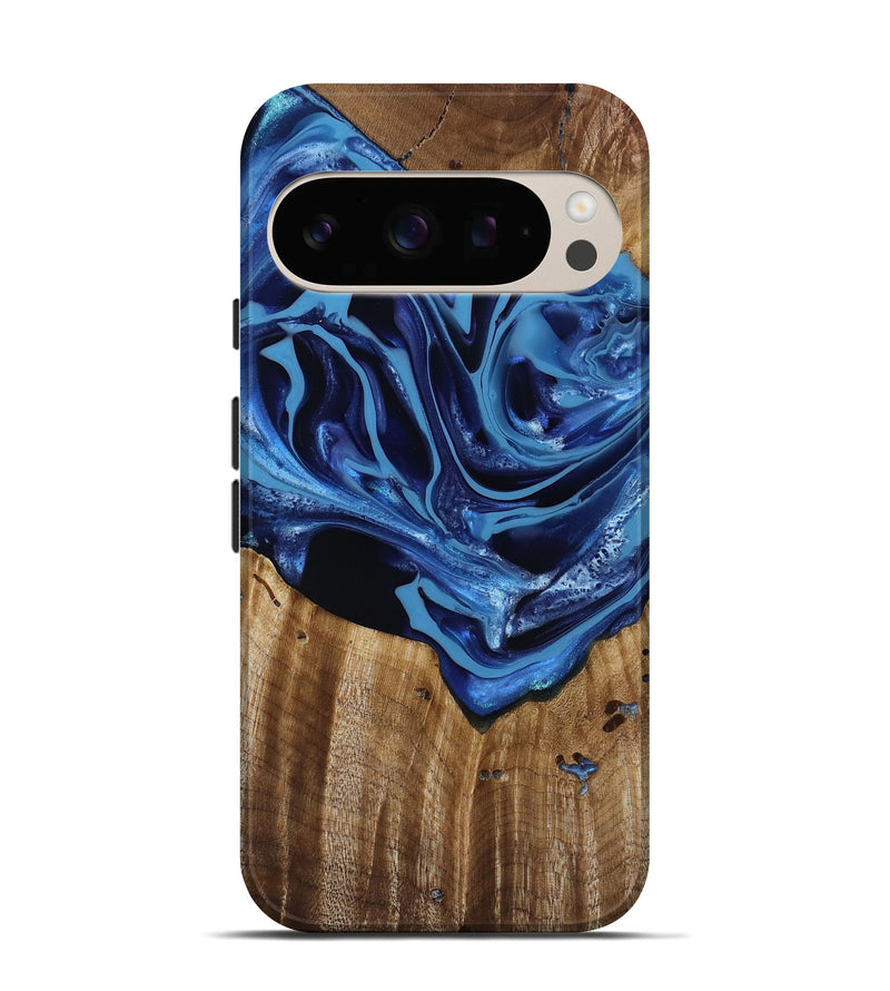 Pixel 10 Wood Live Edge Phone Case - Jazlene (Blue, 814383)