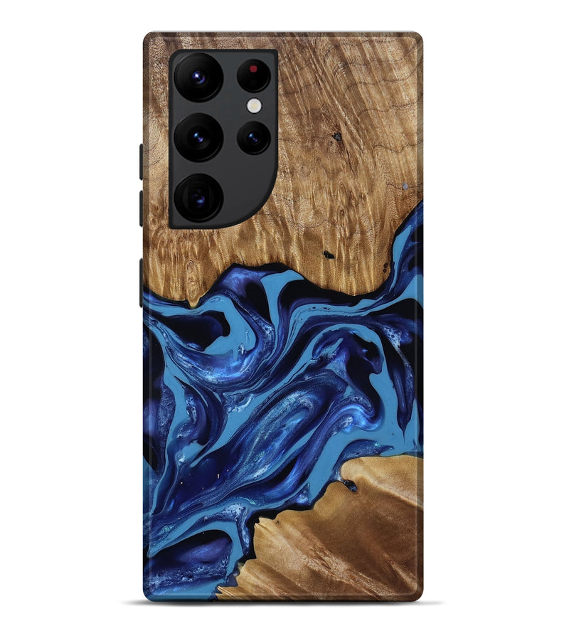 Galaxy S22 Ultra Wood Live Edge Phone Case - Johnson (Blue, 814391)