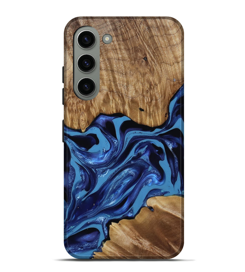 Galaxy S23 Plus Wood Live Edge Phone Case - Johnson (Blue, 814391)