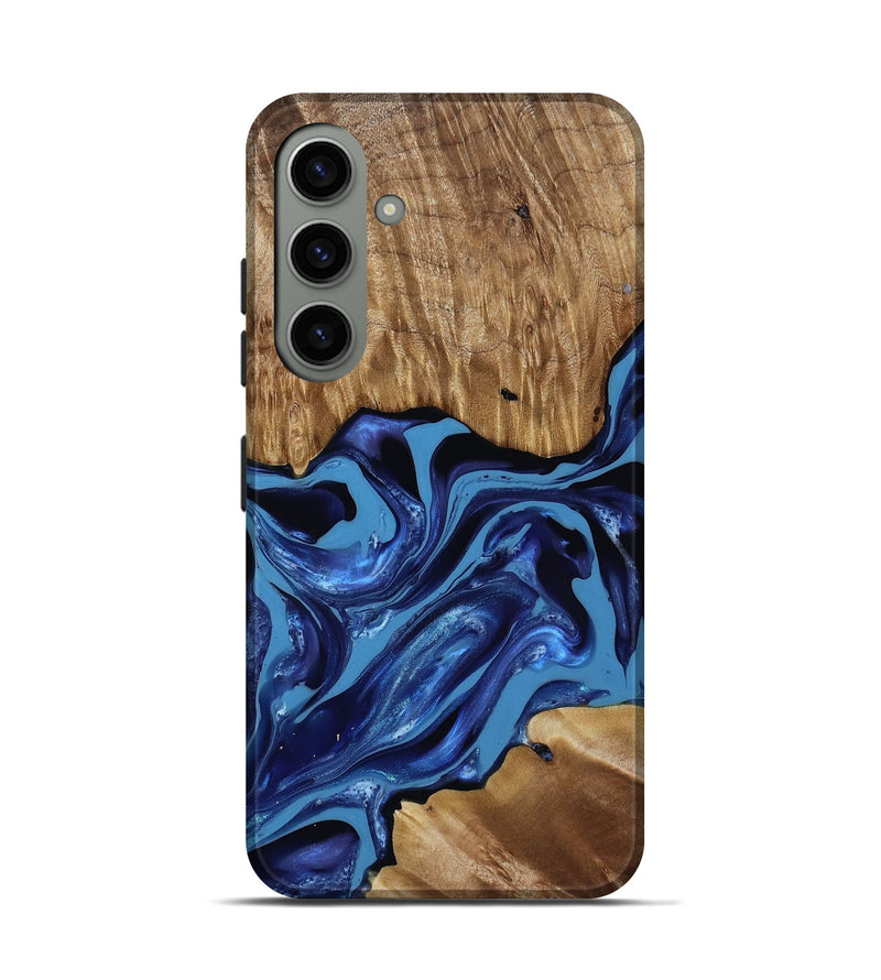 Galaxy S24 Wood Live Edge Phone Case - Johnson (Blue, 814391)