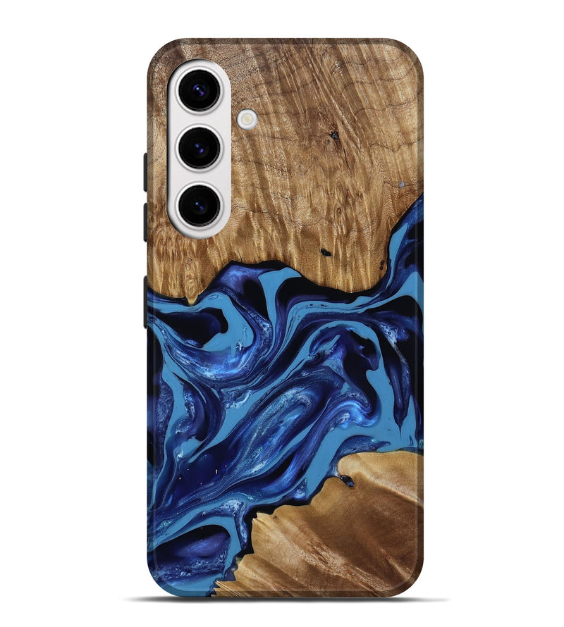 Galaxy S25 Plus Wood Live Edge Phone Case - Johnson (Blue, 814391)