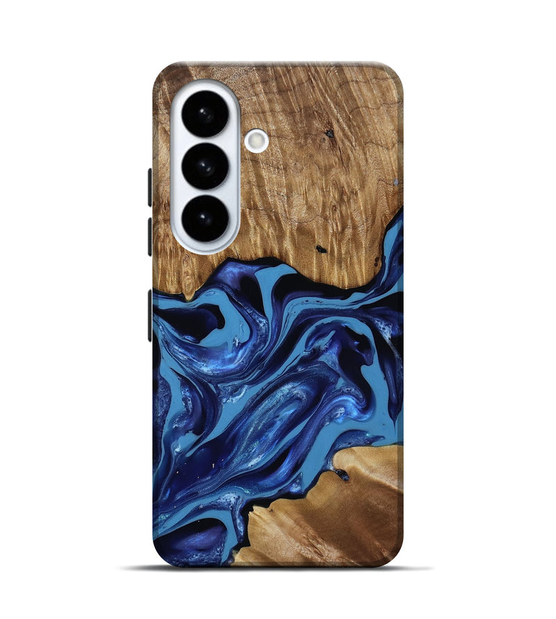 Galaxy S26 Wood Live Edge Phone Case - Johnson (Blue, 814391)
