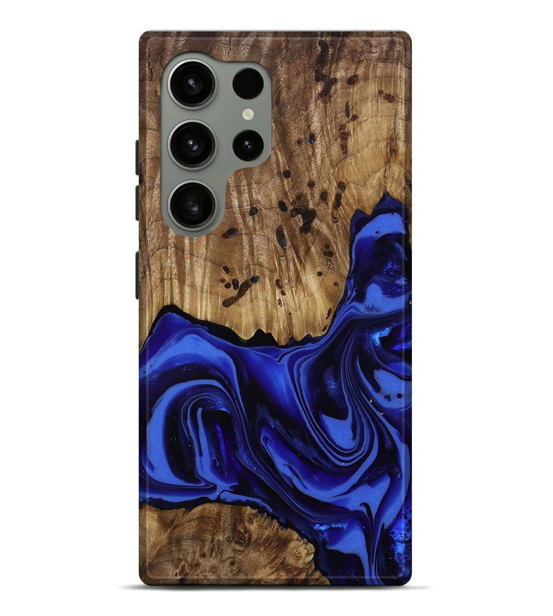 Galaxy S24 Ultra Wood Live Edge Phone Case - Chaim (Blue, 814392)