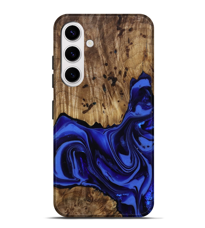Galaxy S25 Plus Wood Live Edge Phone Case - Chaim (Blue, 814392)