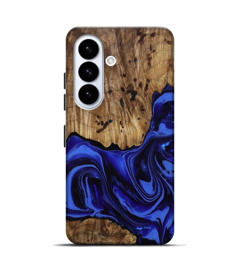 Galaxy S26 Wood Live Edge Phone Case - Chaim (Blue, 814392)