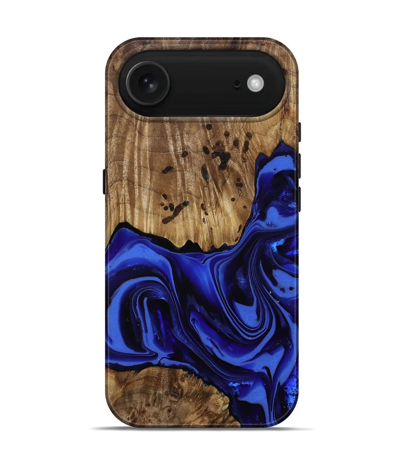 iPhone 17 Air Wood Live Edge Phone Case - Chaim (Blue, 814392)