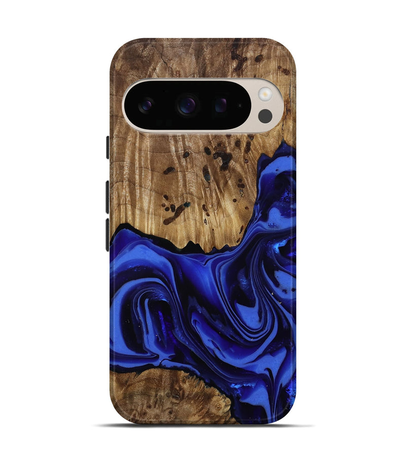 Pixel 10 Pro Wood Live Edge Phone Case - Chaim (Blue, 814392)