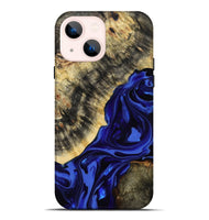 iPhone 14 Plus Wood Live Edge Phone Case - Clarice (Purple, 814393)