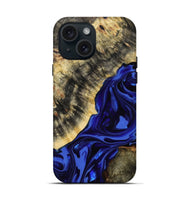 iPhone 15 Wood Live Edge Phone Case - Clarice (Purple, 814393)