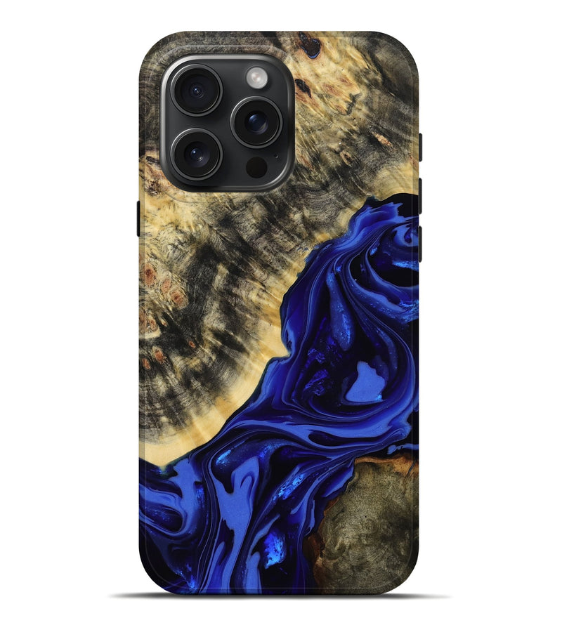 iPhone 16 Pro Max Wood Live Edge Phone Case - Clarice (Purple, 814393)
