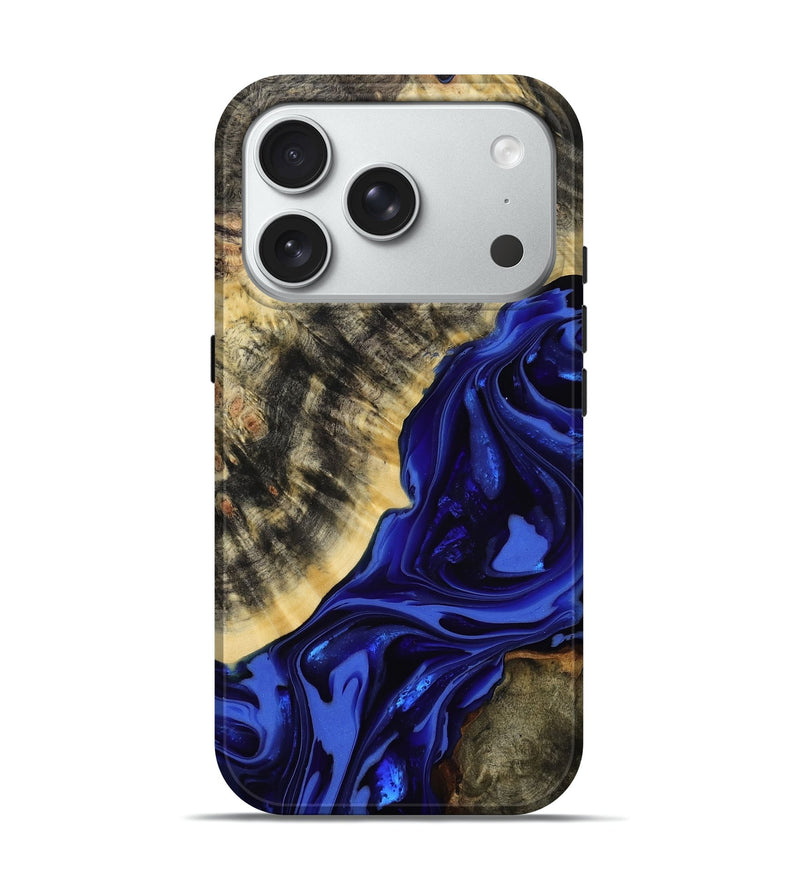 iPhone 18 Pro Wood Live Edge Phone Case - Clarice (Purple, 814393)