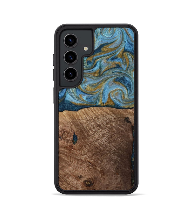 Galaxy S24 Wood Phone Case - Altha (Teal & Gold, 814501)