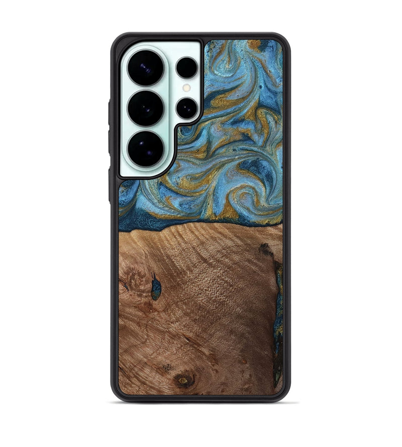 Galaxy S26 Ultra Wood Phone Case - Altha (Teal & Gold, 814501)